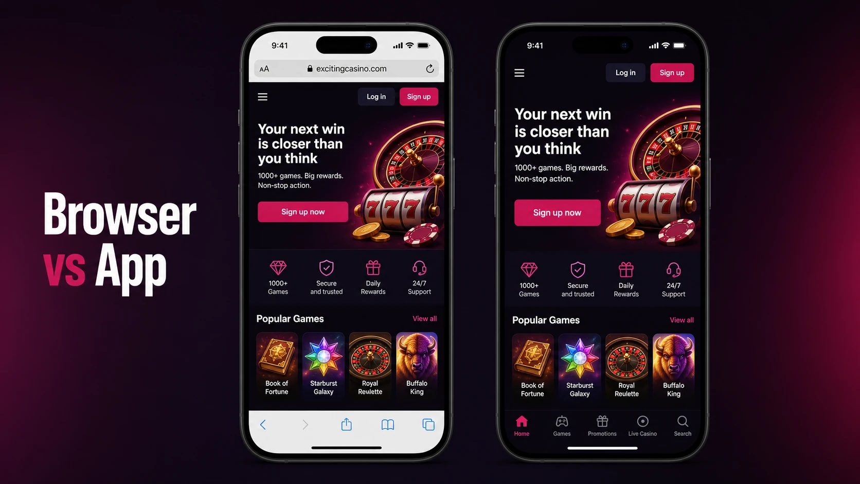 Mobile Browser vs Dedicated App